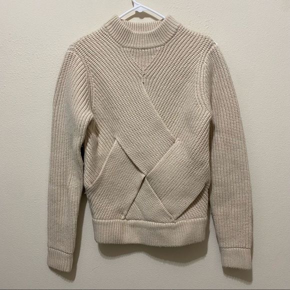 CARVEN Criss Cross Sweater in ivory - Picture 3 of 8